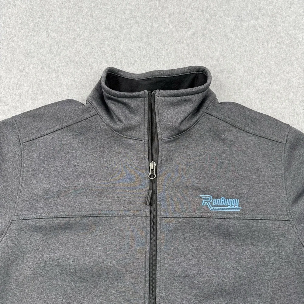 The North Face Jacket Mens‎ Medium Gray Windwall Apex Full Zip Softshell Outdoor